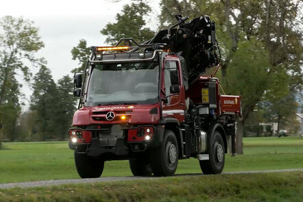 Der neue Unimog U 353 des Unternehmens DataTrans.