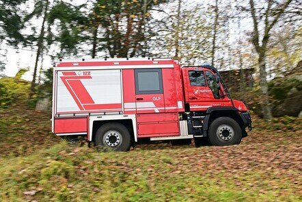 Einsatzfahrzeug Unimog der Freiwilligen Feuerwehr Rechberg.