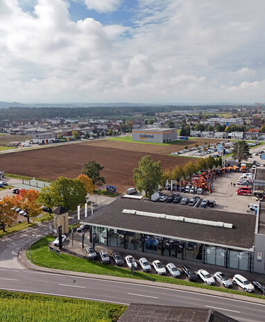 Drohnenaufnahme des Pappas-Standortes Gunskirchen